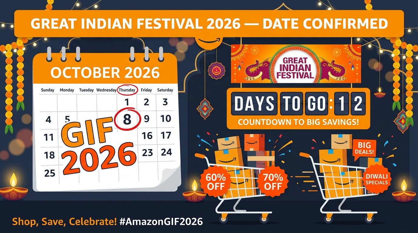 Amazon Great Indian Festival 2026 Date, Offers & Best Deals — Starting 8 October 2026