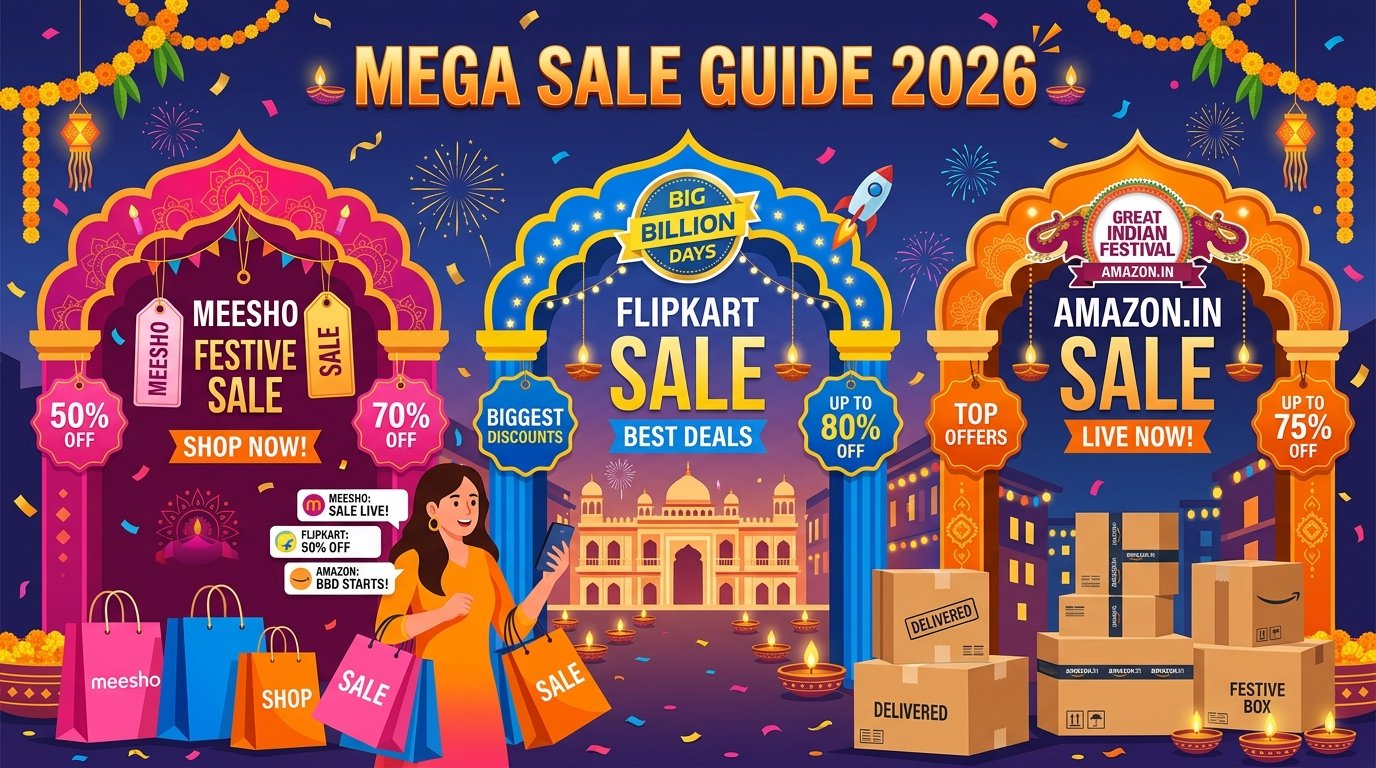 Meesho Mega Blockbuster Sale, Flipkart BBD & Amazon Great Indian Festival 2026 — Complete Seller's Guide